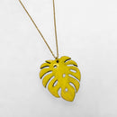 Artesanía en Madera - Collar Hoja (Cadena Stainless Steel) *One Size*