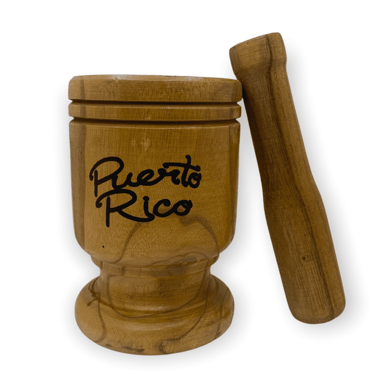 Souvenir- Pilón de Madera ''Puerto Rico''.