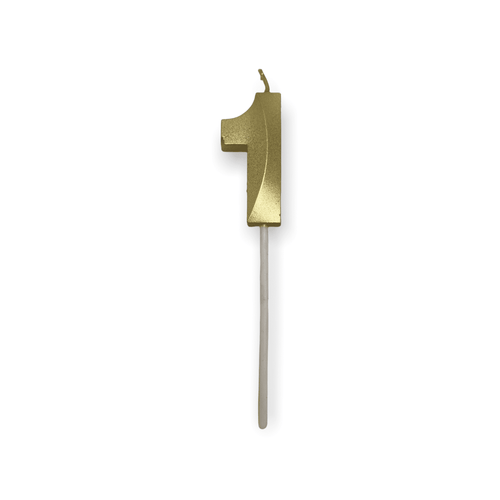 AW Party- Birthday Candle (Gold Numbers).