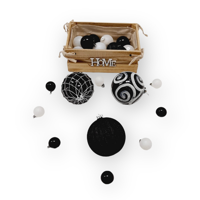 Bolas de Navidad 23pck / Estilo Negro.
