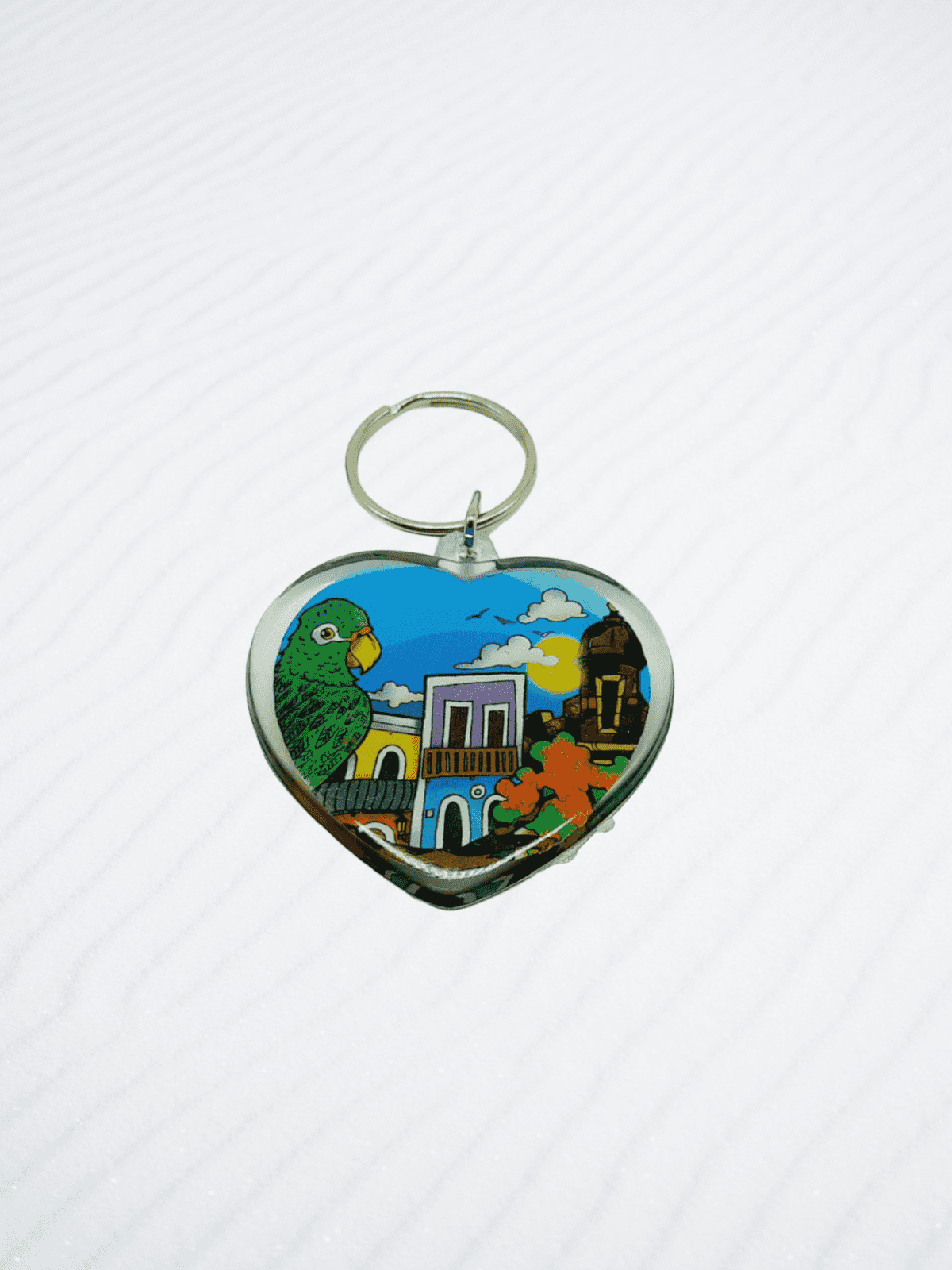 Souvenir de Puerto Rico | Llavero Plástico- Corazón.