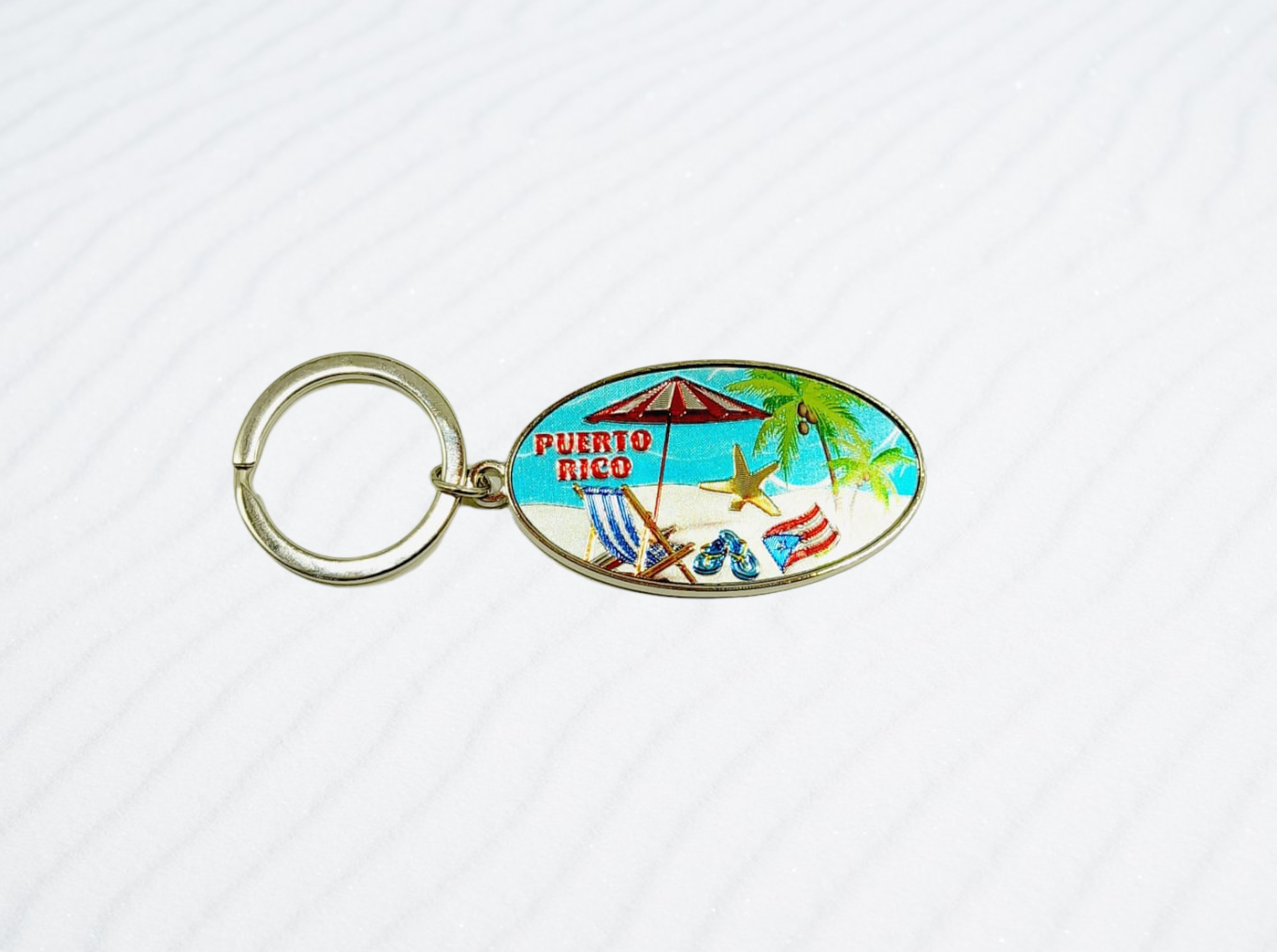 Souvenir de Puerto Rico | Llavero en Metal- Ovalado.