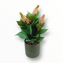 Planta Artificial con Tiesto Gris.