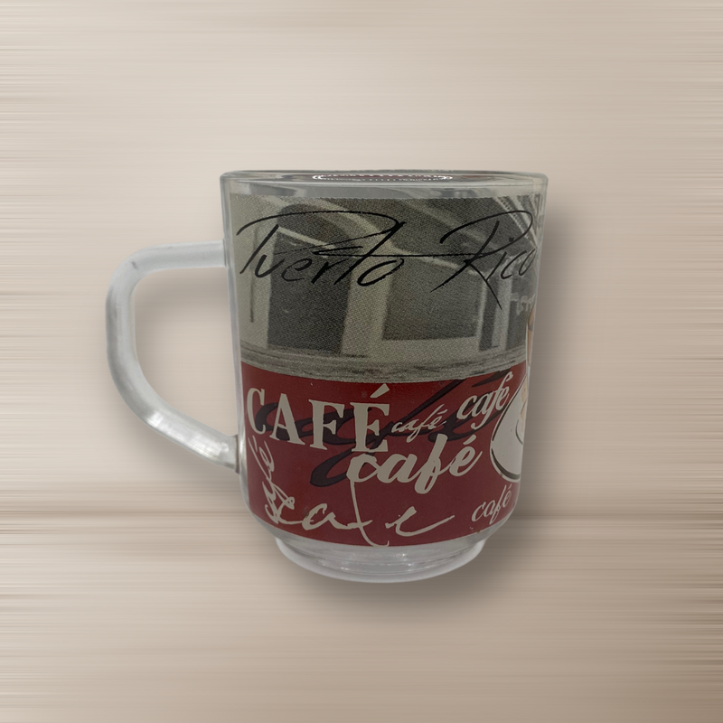 Souvenir de Puerto Rico- Tazas de Cristal (1pc).