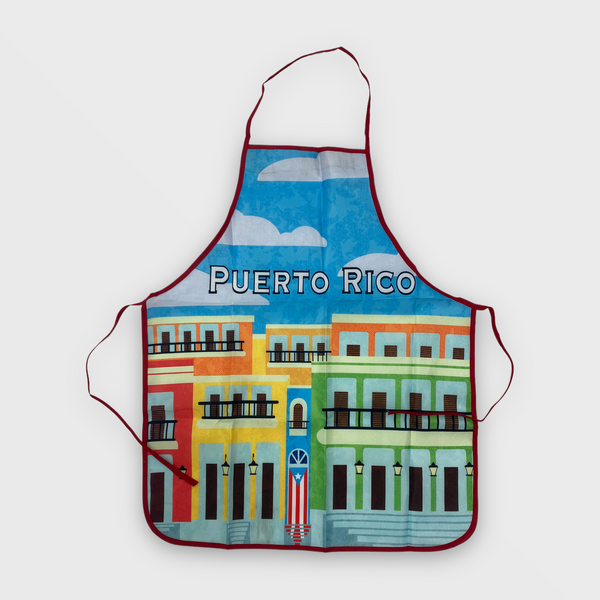 Souvenir de Puerto Rico - Delantal de Cocina / Casitas de San Juan.