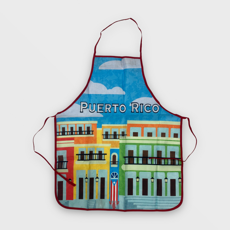 Souvenir de Puerto Rico - Delantal de Cocina / Casitas de San Juan.