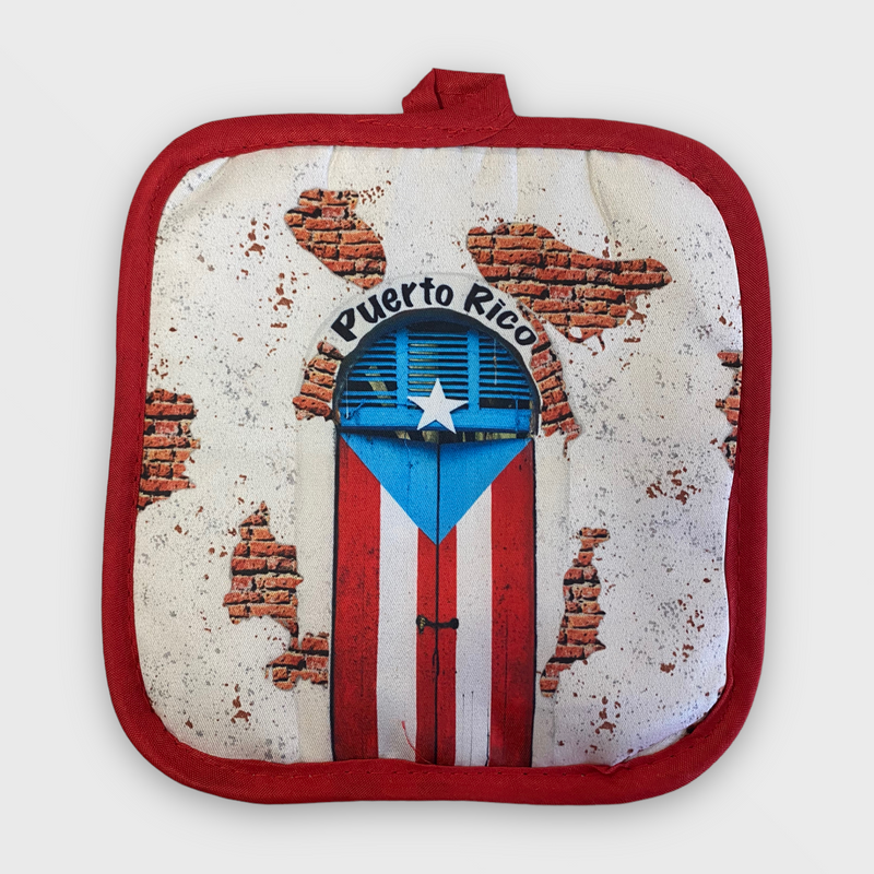 Souvenir de Puerto Rico - Agarradera de Cocina / Puerta con Bandera.