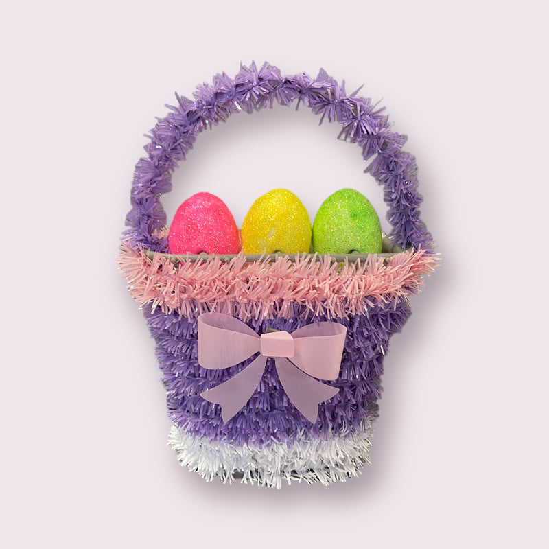 Easter Decoration - 3D Easter Tinsel Basket (4.5" x 6.1")