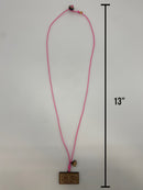 Artesanía en Madera - Collar Tablilla ''Puerto Rico 100 x 35'' *One Size*