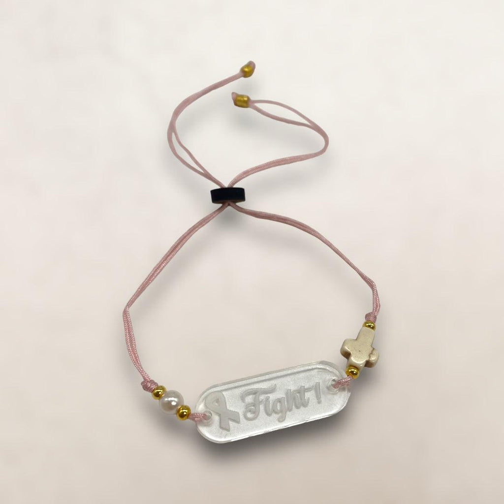 Artesanía en Madera - Pulseras ''Fight!'' (Lucha contra el Cáncer) *One Size*
