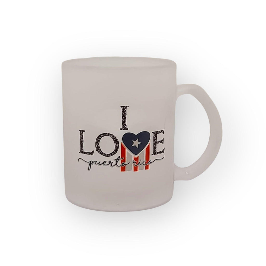 Souvenir de Puerto Rico - Tazas de Cristal Opaco (Frosted)