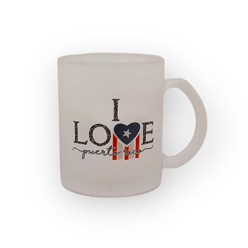 Souvenir from Puerto Rico - Frosted Glass Mugs