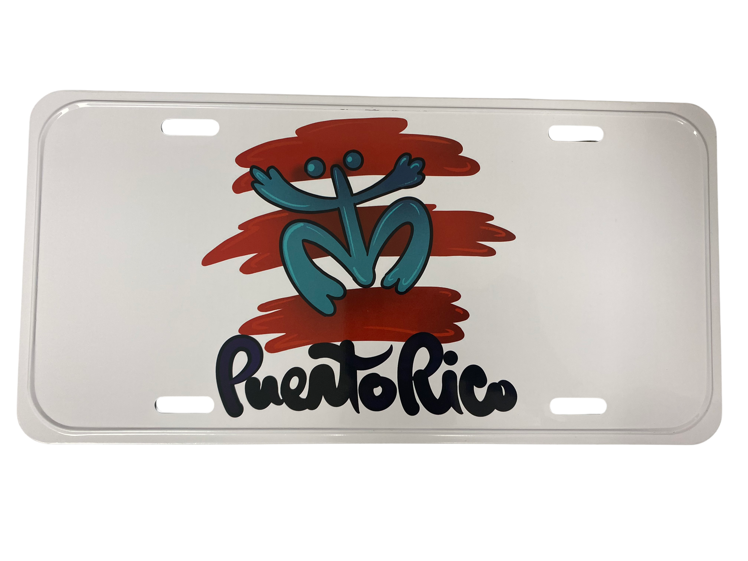 Tablillas de Puerto Rico - Estilo Blanco (License Plate).