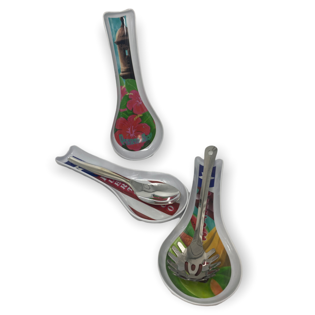 Souvenir de Puerto Rico- Descanso para Utensilios de Cocina en Melamina.