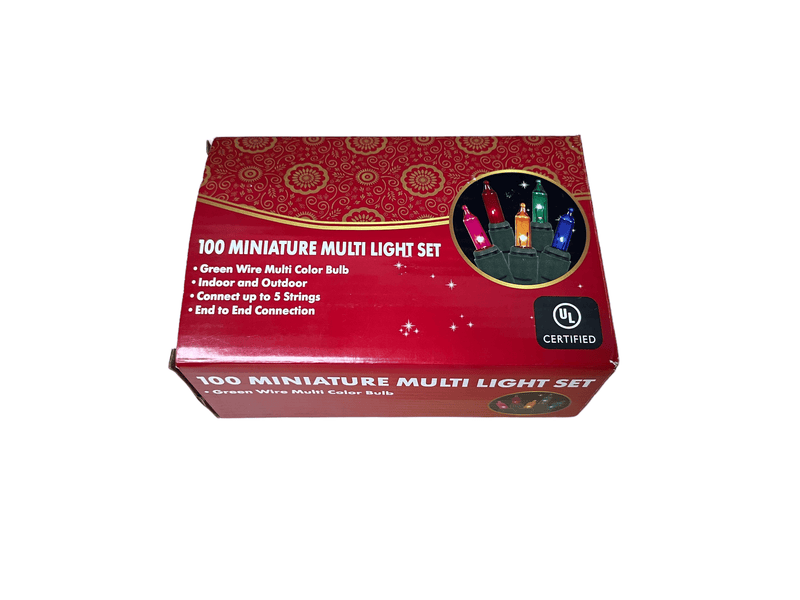 100 Miniature Green Multi Light Set - (17708).