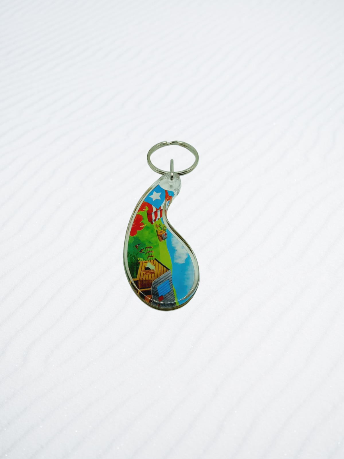 Souvenir de Puerto Rico | Llavero Plástico- Güiro.