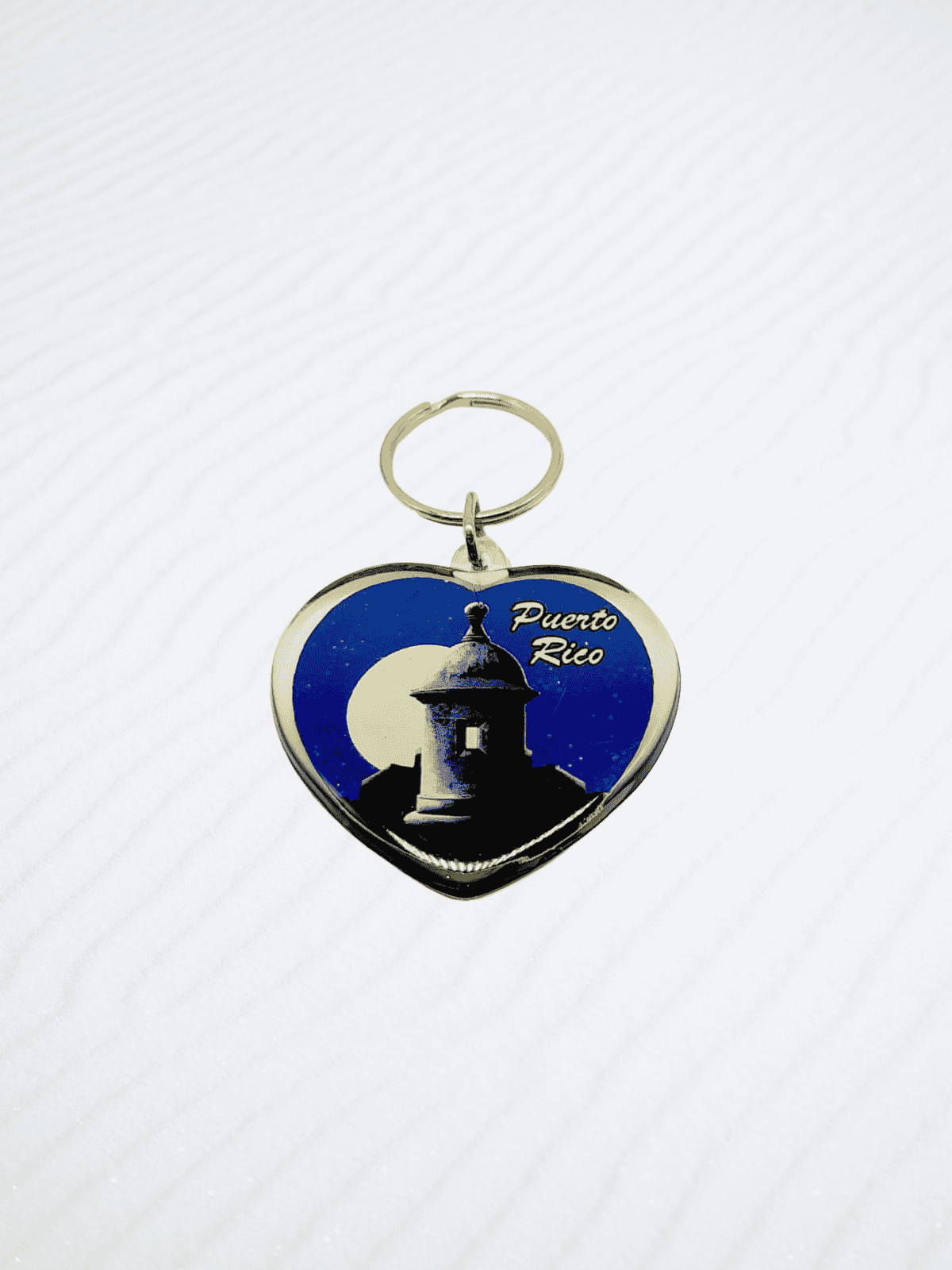 Souvenir de Puerto Rico | Llavero Plástico- Corazón.