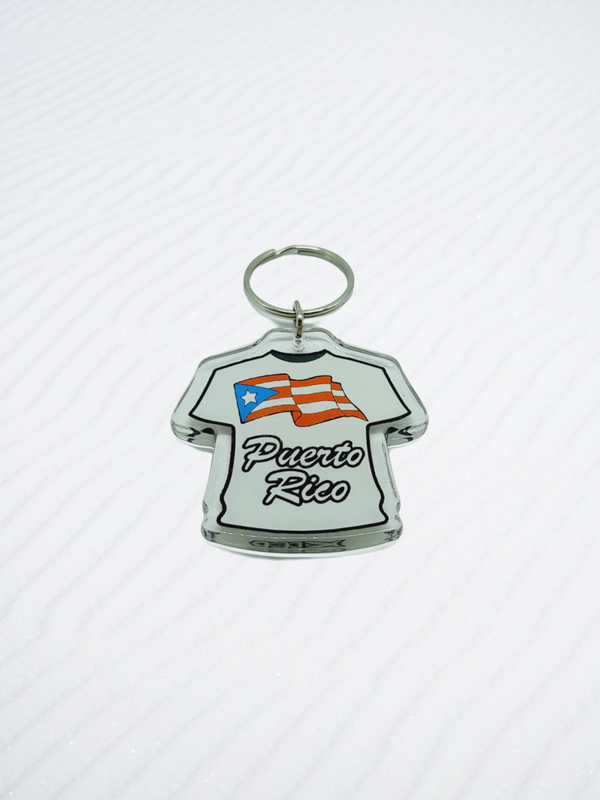 Souvenir de Puerto Rico | Llavero Plástico- Camiseta.
