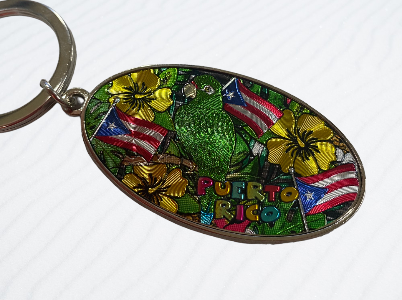 Souvenir de Puerto Rico | Llavero en Metal- Ovalado.