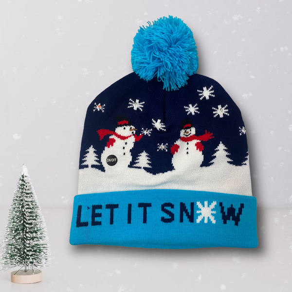 Lighted LED Hat - ''Let It Snow''.