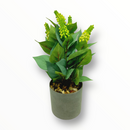 Planta Artificial con Tiesto Gris.