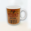 Tazas en Cerámica con Mensajes sobre Café 11oz.