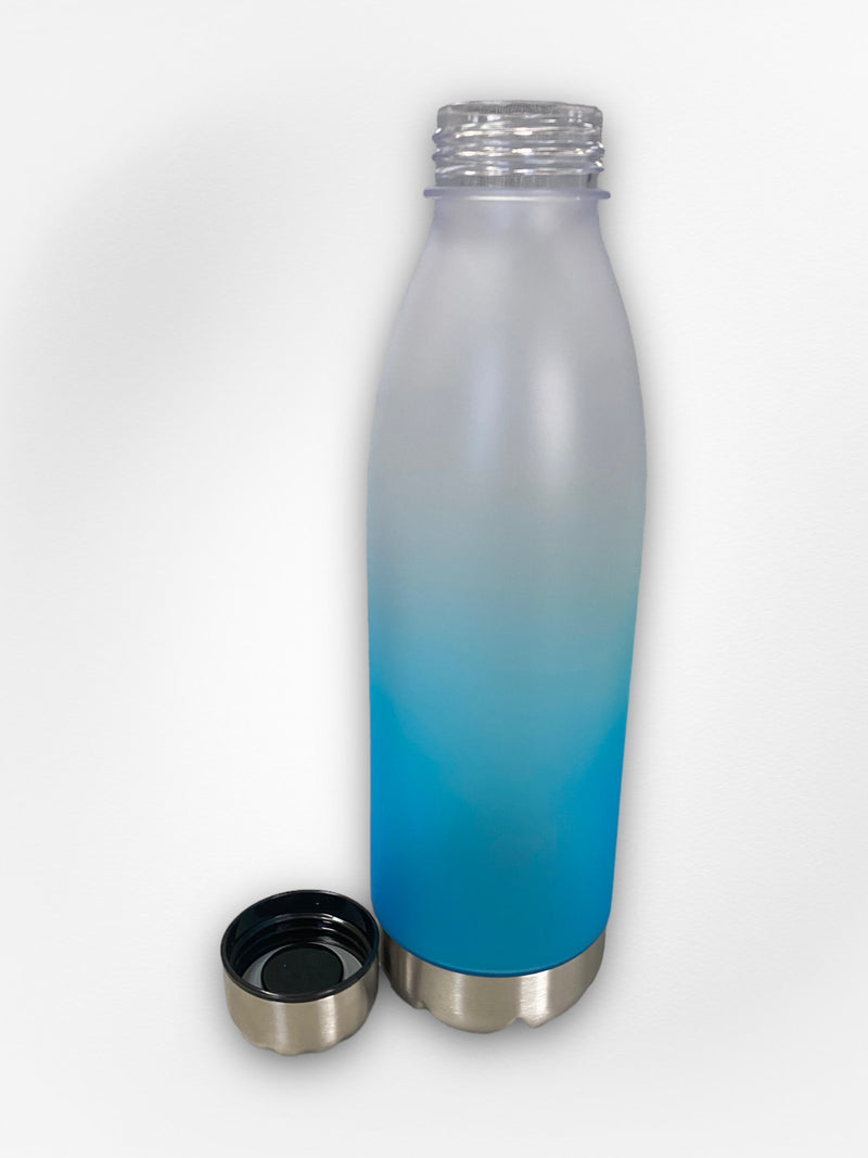 Tumblers - Botella Plástica Transparente con Color Degradado.