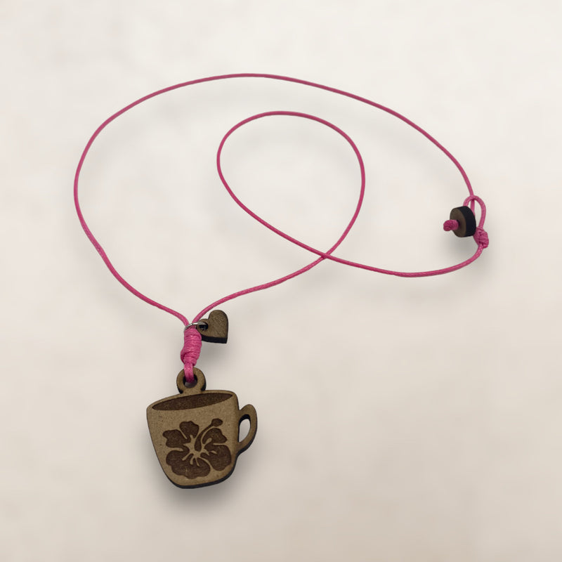 Wood Crafts - Poppy Cup Necklace *One Size*
