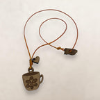 Artesanía en Madera - Collar Taza Sol Taino *One Size*