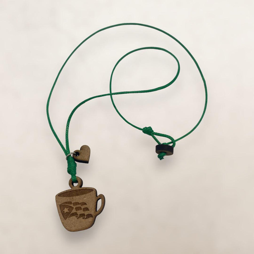 Wood Crafts - Flag Mug Necklace *One Size*