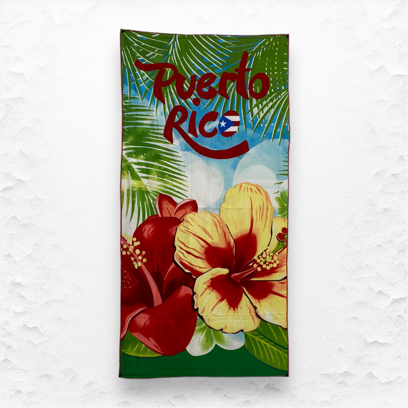 Souvenirs de Puerto Rico - Toalla de Playa Microfibra (28inch x 59inch)