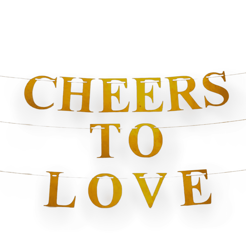 AW Party- ''Cheers To Love'' Letter Banner (6ft).