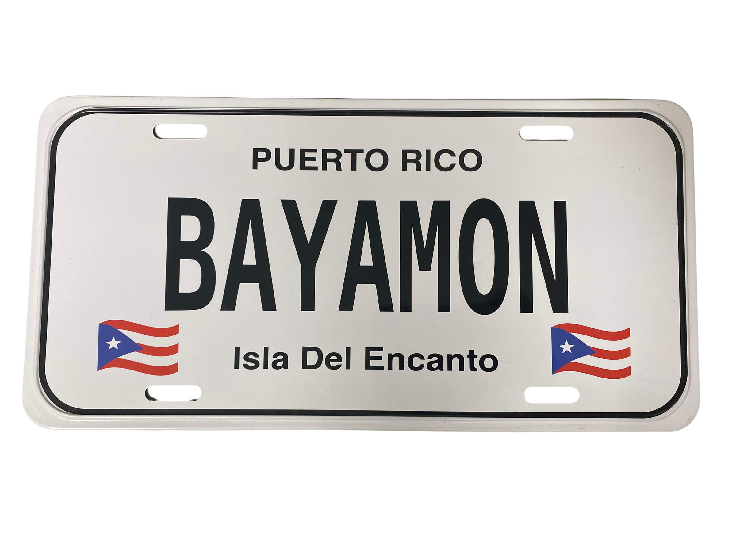 Tablillas de Puerto Rico - Estilo Blanco (License Plate).