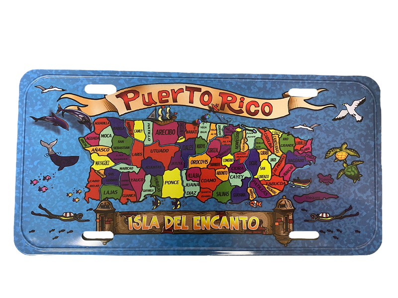 Tablillas de Puerto Rico - Estilo Variedad (License Plate).