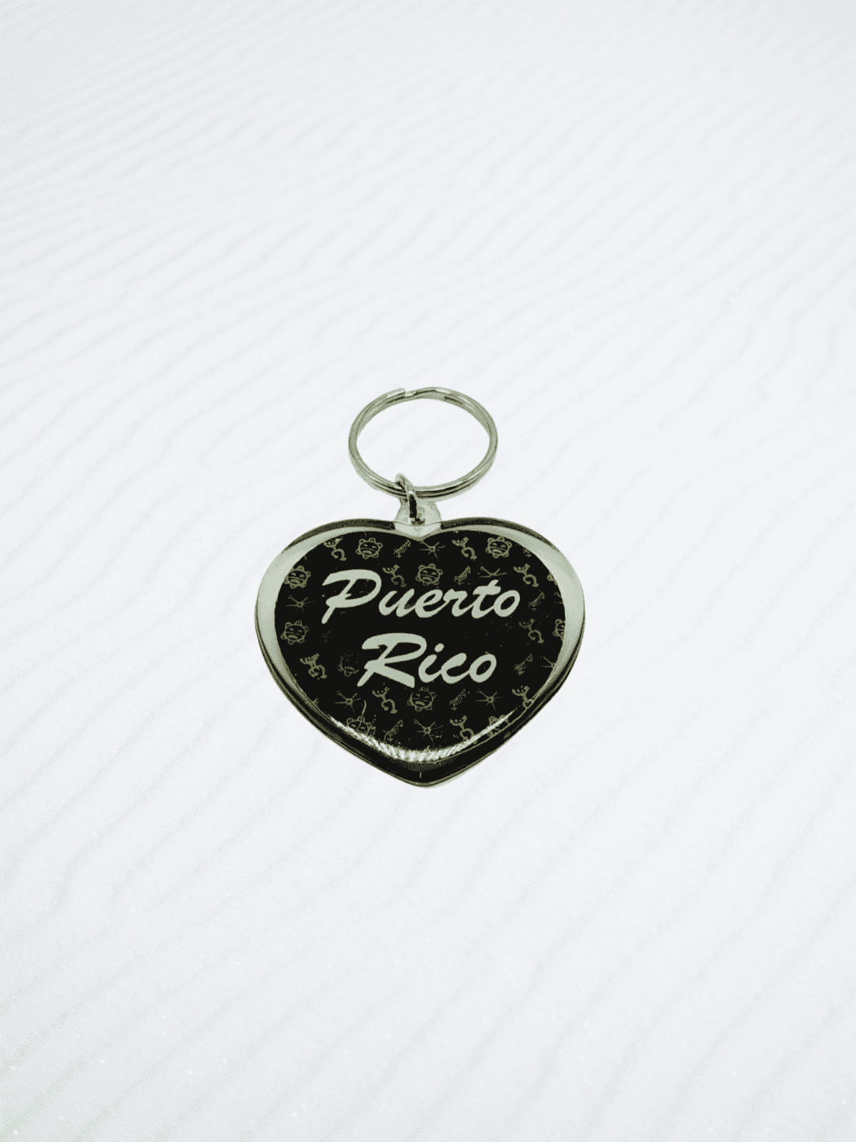 Souvenir de Puerto Rico | Llavero Plástico- Corazón.