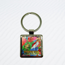 Souvenir de Puerto Rico | Llavero en Metal- Cuadrado.