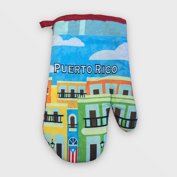 Souvenir de Puerto Rico - Guante de Cocina / Casitas de San Juan.