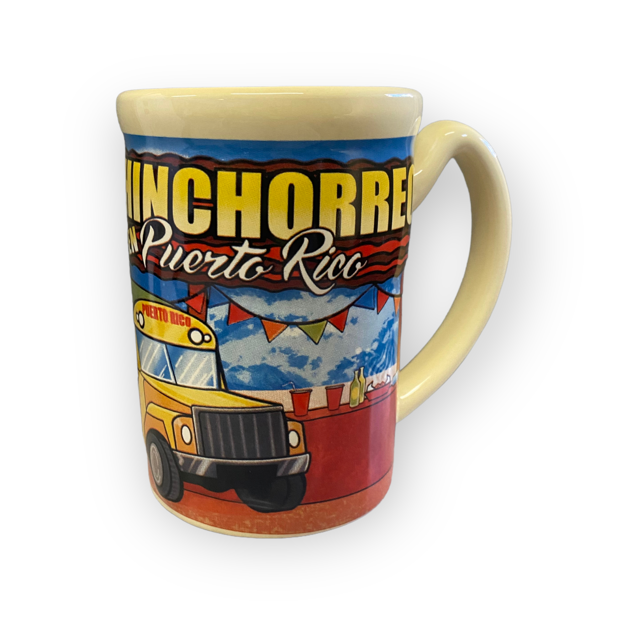 Souvenir de Puerto Rico - Taza Grande con Relieve.
