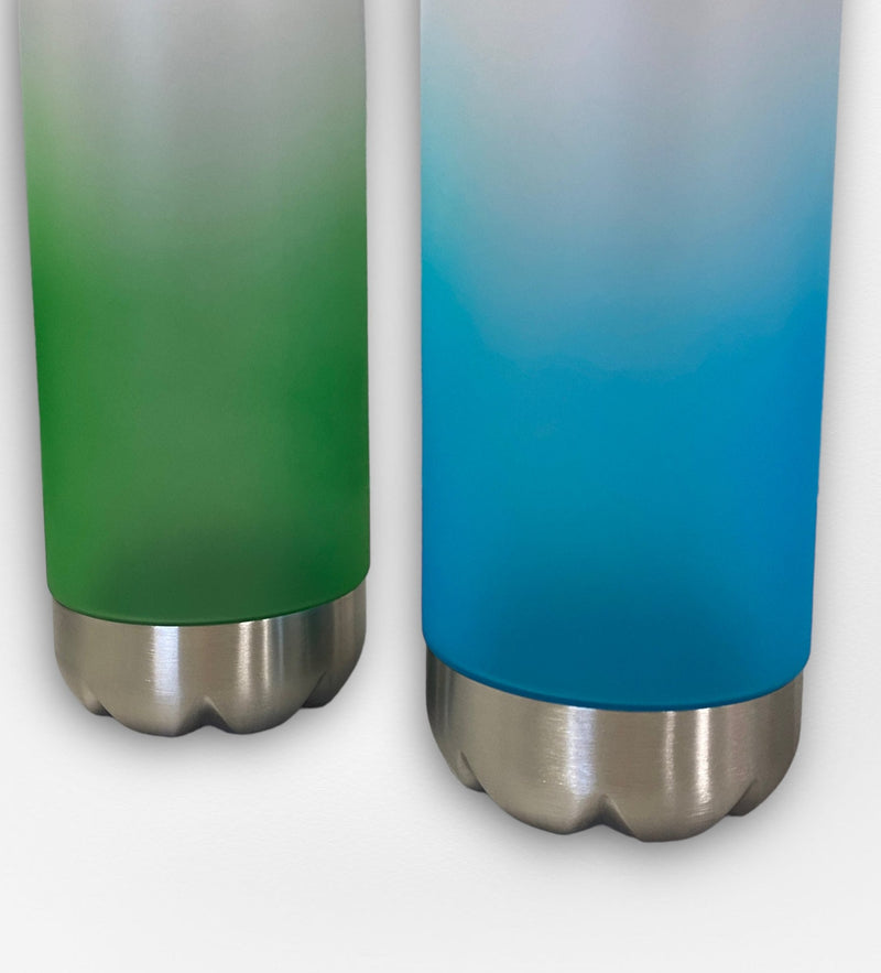 Tumblers - Botella Plástica Transparente con Color Degradado.