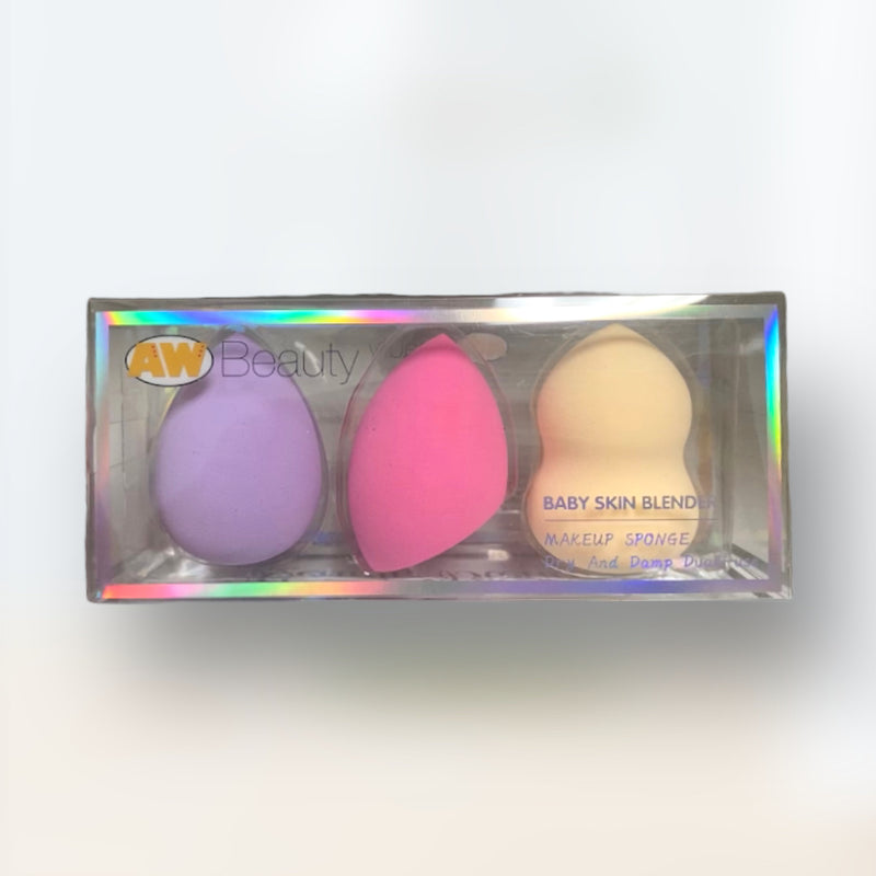 AW Beauty - Baby Skin Blender / Makeup Sponge 3pcs