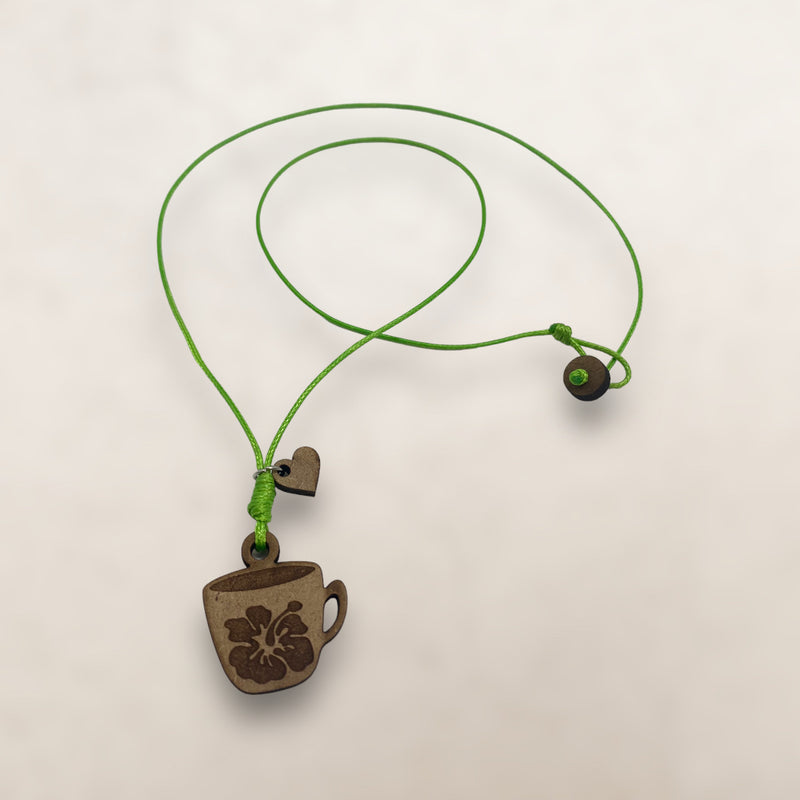 Wood Crafts - Poppy Cup Necklace *One Size*