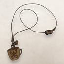 Artesanía en Madera - Collar Taza Coqui Taino *One Size*