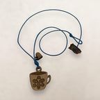 Artesanía en Madera - Collar Taza Sol Taino *One Size*