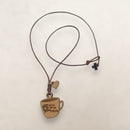 Wood Crafts - Flag Mug Necklace *One Size*