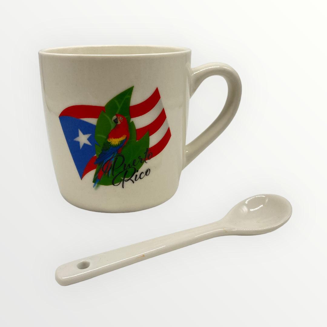 Souvenirs de Puerto Rico - Taza con Cuchara en Empaque