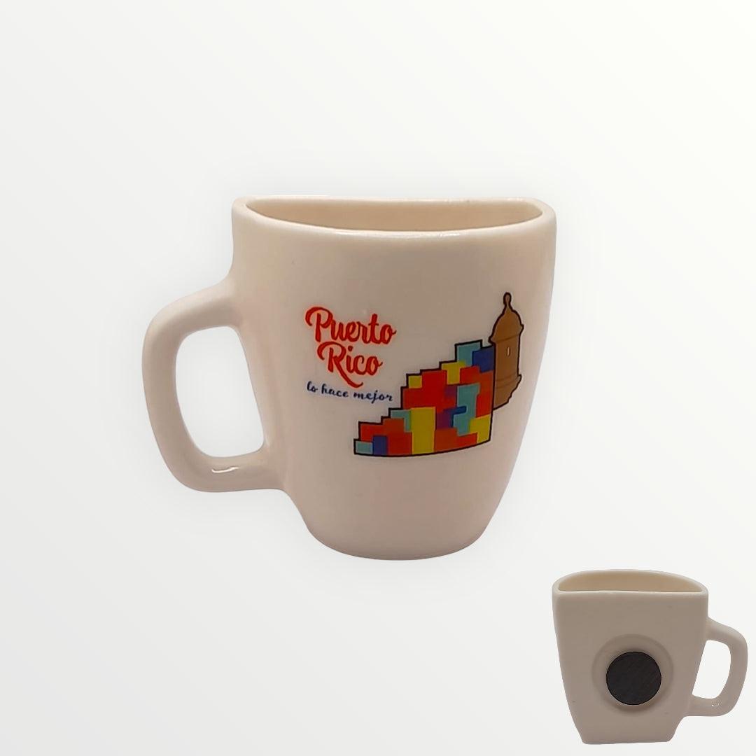 Souvenir de Puerto Rico - Mini Tazas con Imán para Decoración