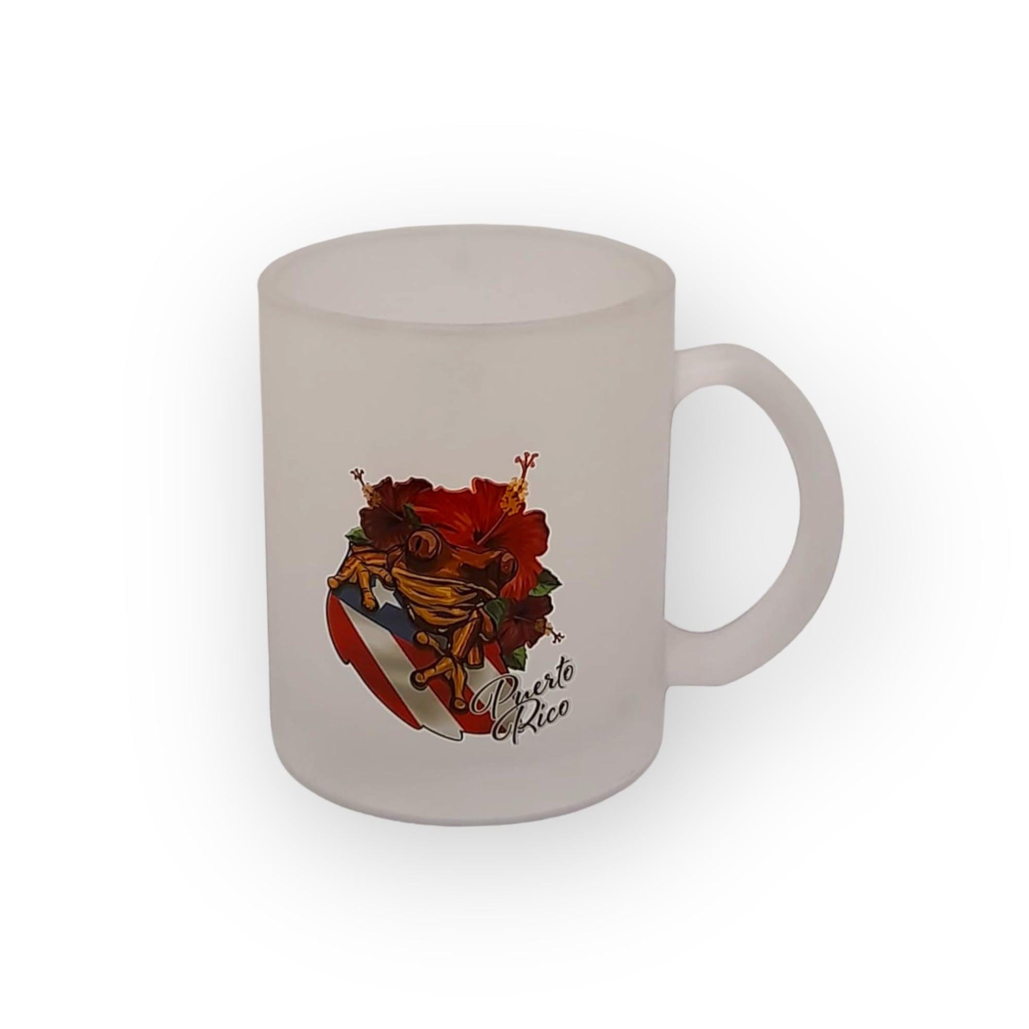 Souvenir de Puerto Rico - Tazas de Cristal Opaco (Frosted)