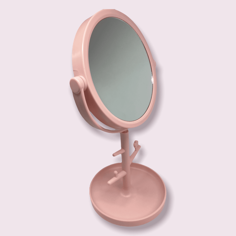 Mirror with Jewelry Rack.