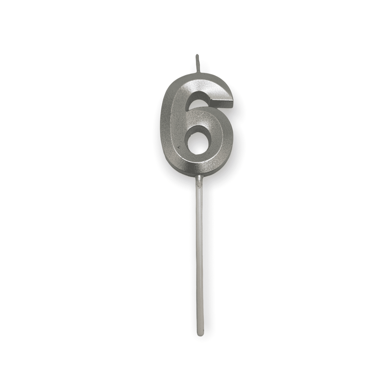 AW Party- Birthday Candle (Silver Numbers).