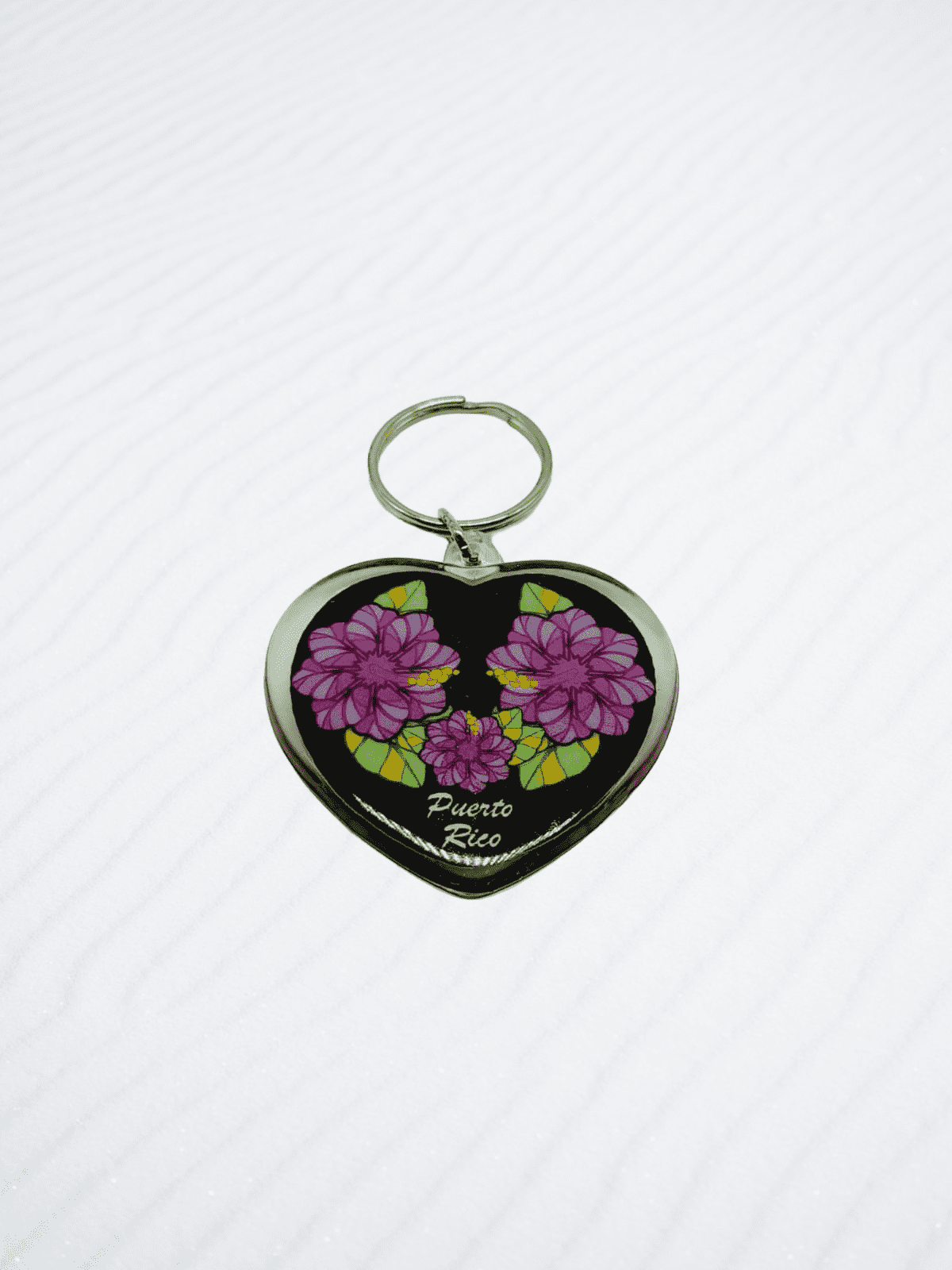 Souvenir de Puerto Rico | Llavero Plástico- Corazón.